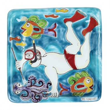 Piatto Quadrato 24x24 DS 40 Pescatore Subacqueo Piatto Quadrato 24x24 DS 40 Pescatore Subacqueo